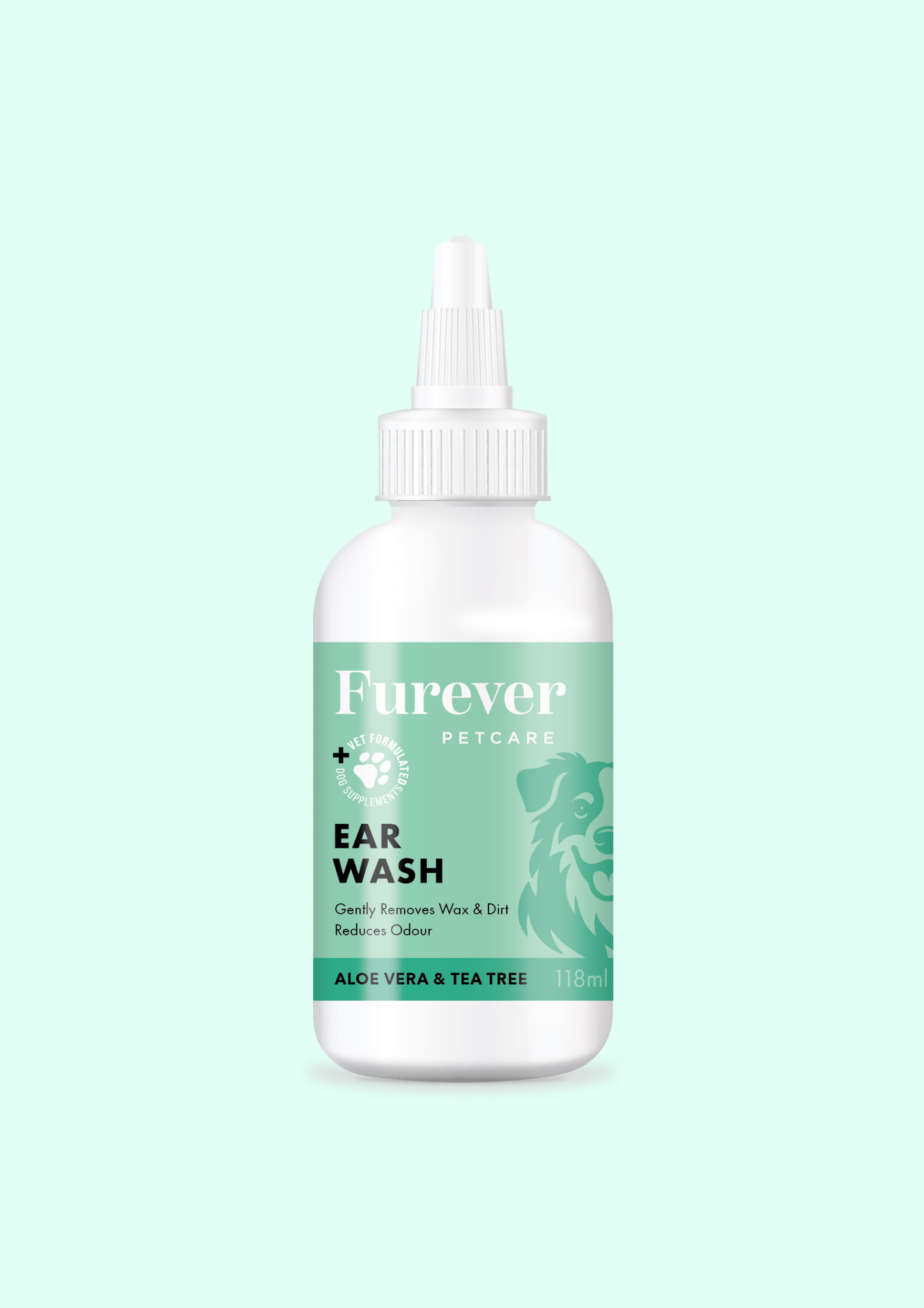 Furever Petcare Natural Ear Wash for Dogs & Cats – 8 fl oz