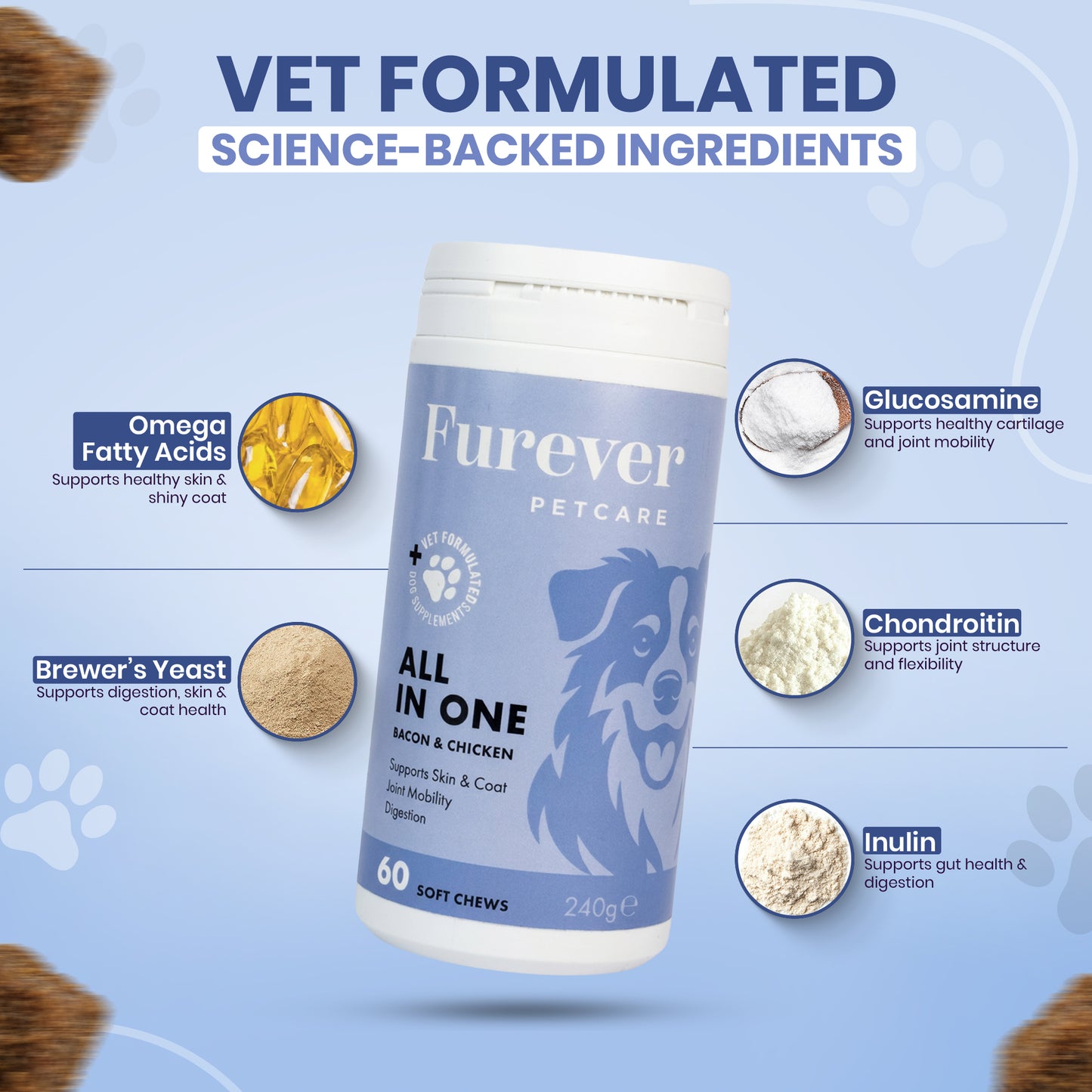 All-in-One Chews Three Tubs
